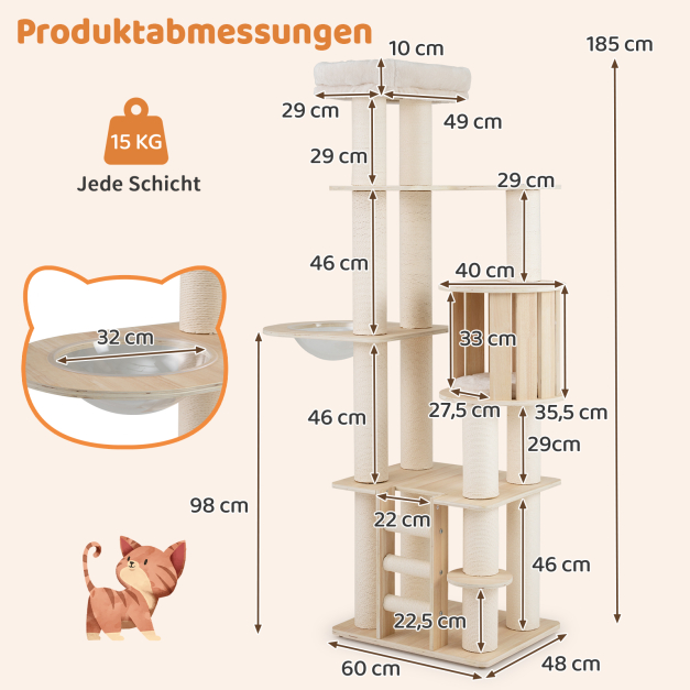 katzentoilette reinigen Katzenklo Edelstahl Wanne XXL – Leicht zu Reinigen, Geruchsresistent –  Katzentoilette Stahl – 60x40x15cm – Antihaftbeschichtet – Geeignet Für  Große main image 0