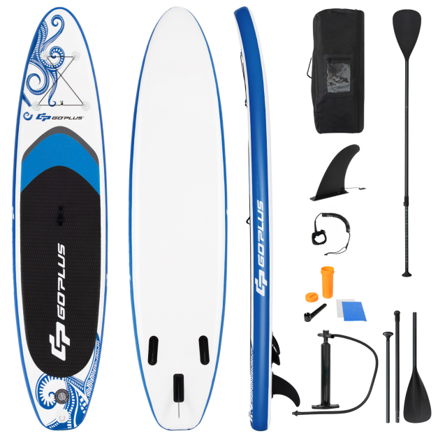 Aufblasbares Stand up Paddle Board Stehendes Board mit Surf Control 325/335  x 76 x 16 cm Blau - Costway