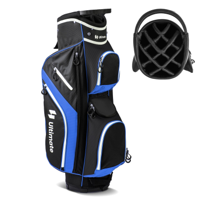 Tragbares Golf Cart Bag mit 14 er Unterteilung & Regenhaube Golfbag