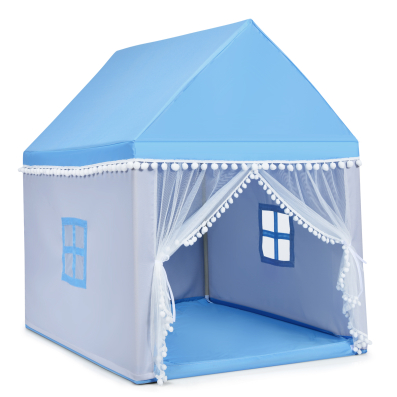 Groes Kinderzelt 157cm COSTWAY Spielhaus Kinder Indoor Prinzessin Zelt Mit  Lichterkette & Flaggen - 157x98x148 Cm Beige