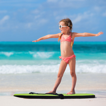 Bodyboard leichtgewichtig Schwimmbrett mit EPS-Kern & XPE Oberfläche für den Strand für Kinder & Erwachsene 94cm/106cm Grün