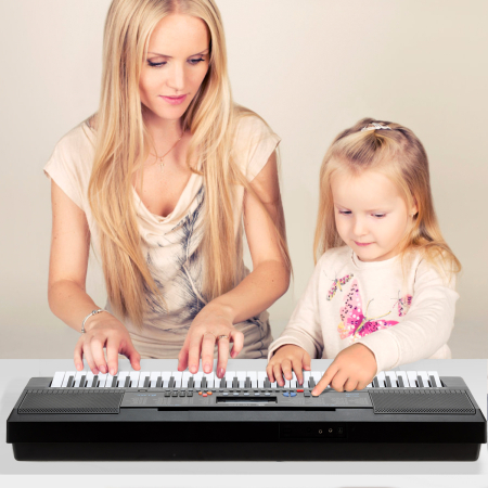 61 Tastatur Elektrisches Keyboard mit Notenständer Mikrofon Digital Piano