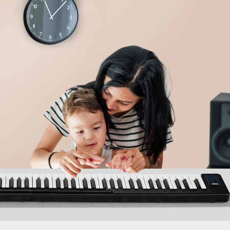 88 Tastatur digitale Keyboard Kinder elektrisches Klavier 2 x 44Tasten/128 Töne