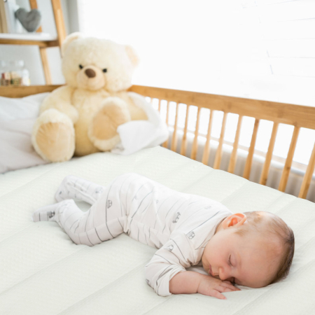 Costway Kinderbett-Matratze Premium-Schaumstoff-Kinderbett Babymatratze 120 x 60 x 5 cm Weiß + Grau 