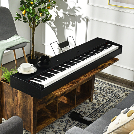 Digitalpiano Klavier Elektrisches Keyboard Klaviertastatur mit Netzteil 135x32,5x10,5CM