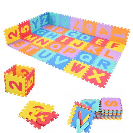 86 tlg Puzzlematte Spielmatte Kinderteppich Spielteppich Schaumstoffmatte Bodenmatte