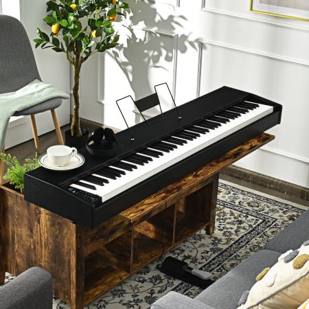Costway Digitalpiano Klavier Elektrisches Keyboard Klaviertastatur mit Netzteil 135x32,5x10,5CM