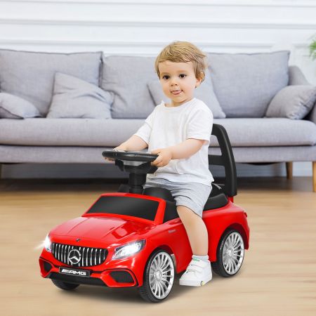 Costway 2 in 1 Mercedes Benz AMG Kinderauto und Schiebeauto Kinderauto Rutscher 68 x 31,5 x 42,5 cm Rot